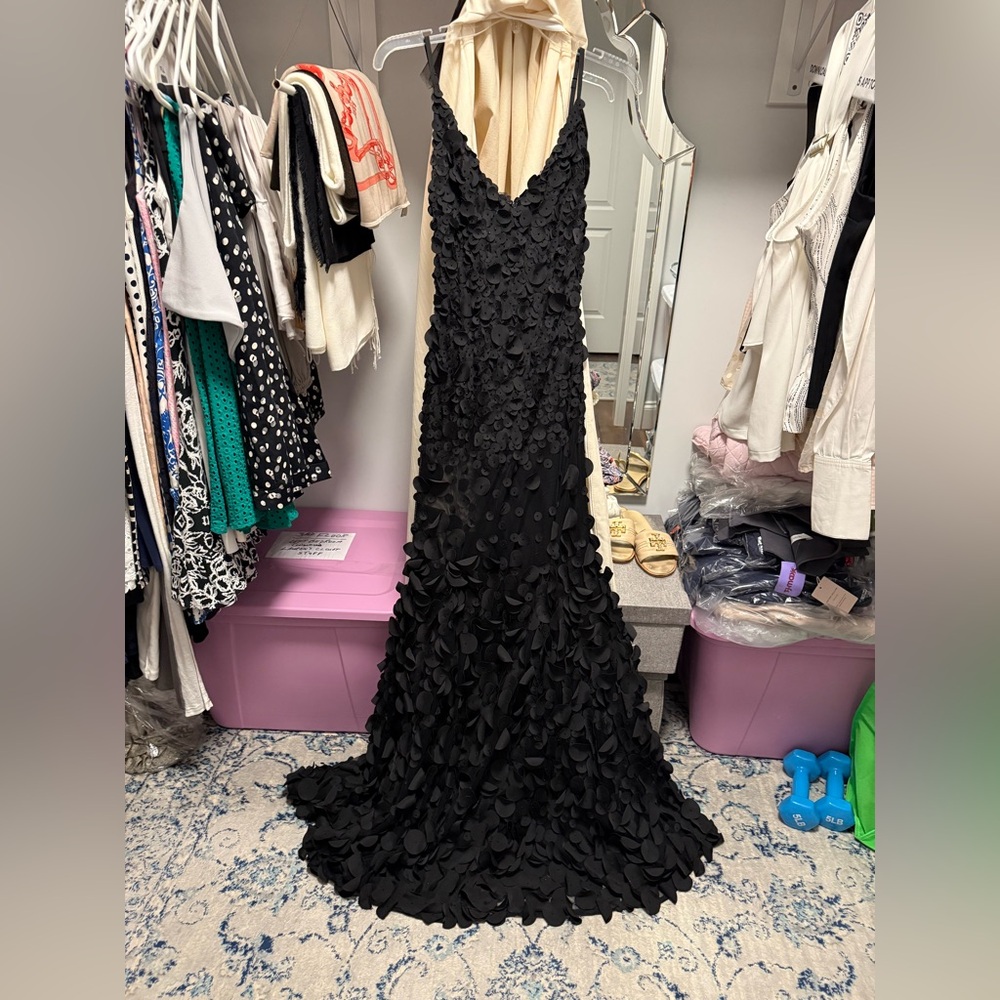 Roberto Cavalli Black Textured Maxi Dress